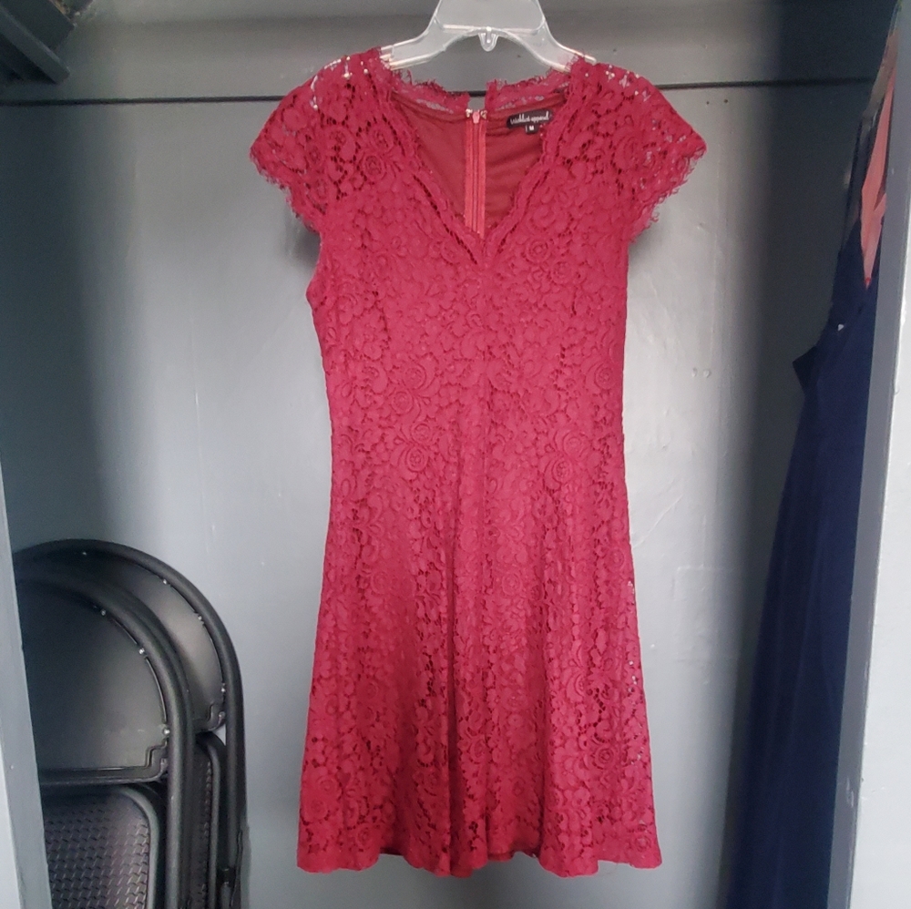 Burgandy lace dress